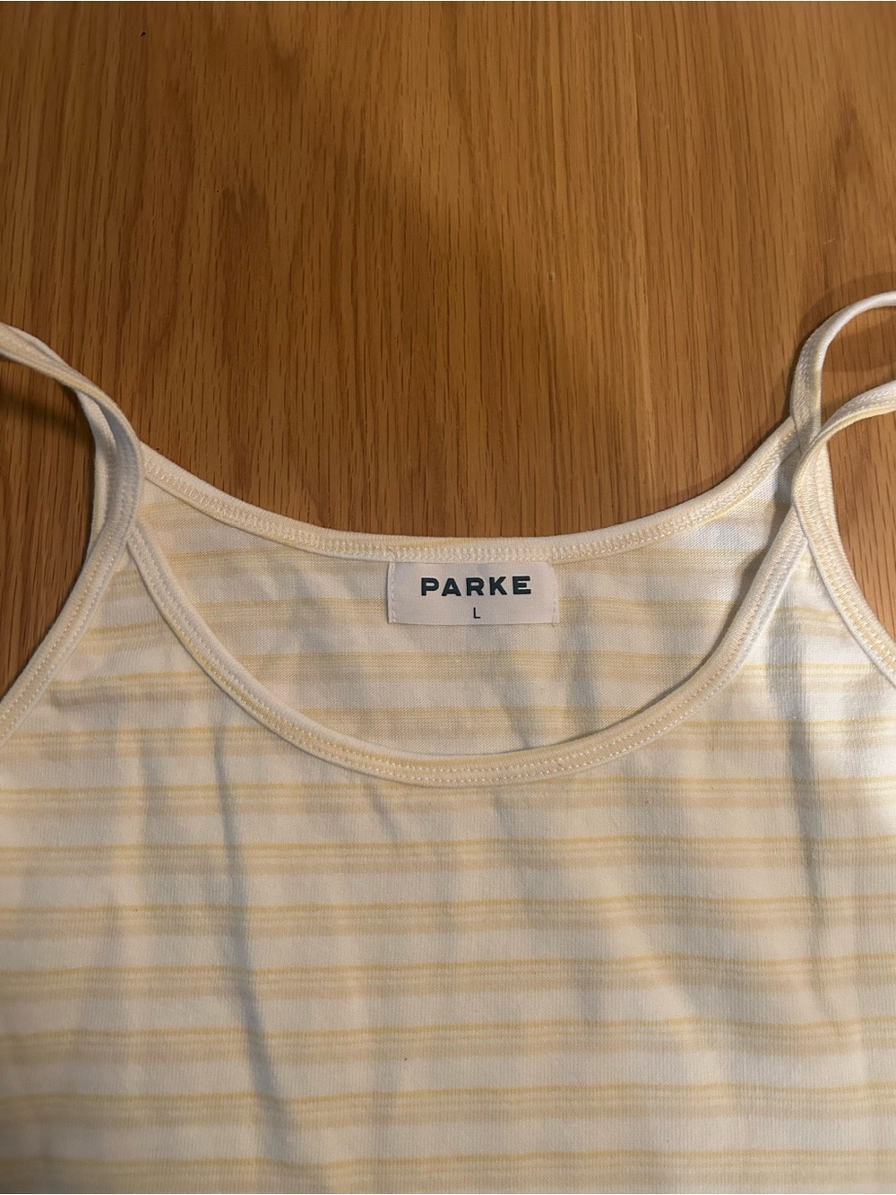 Parke Striped Tank Summerland: Sun Stripe Yellow Size Large New in Bag - Picture 3 of 10